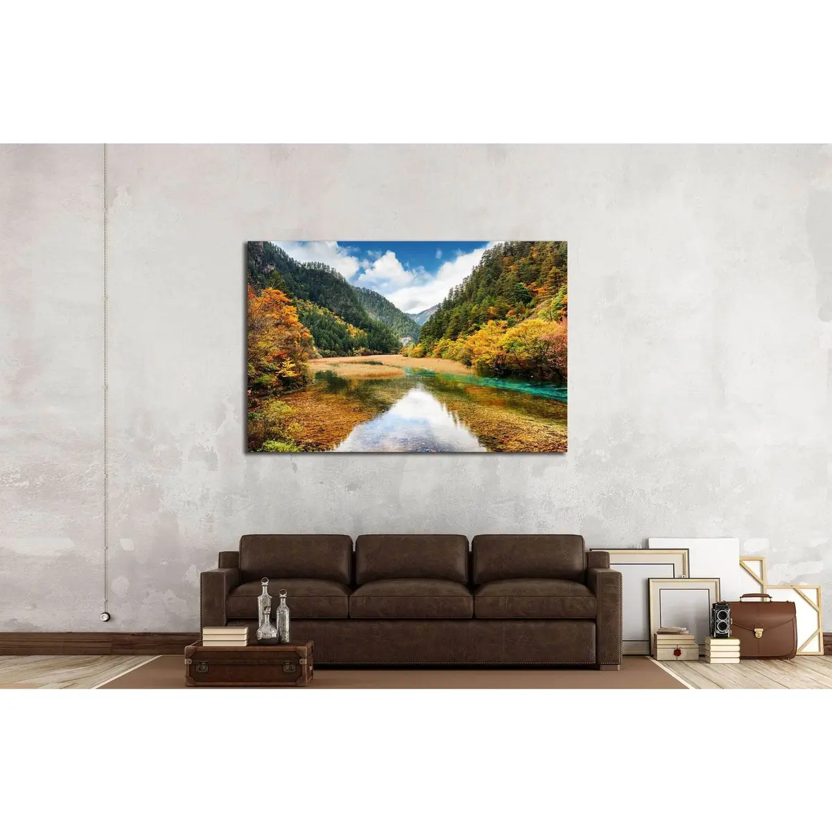 Min Mountains, China №605 Ready To Hang Canvas Print 3