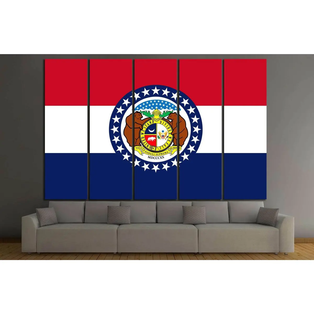 Missouri State Flag Canvas Wall Art №689 - Image 2