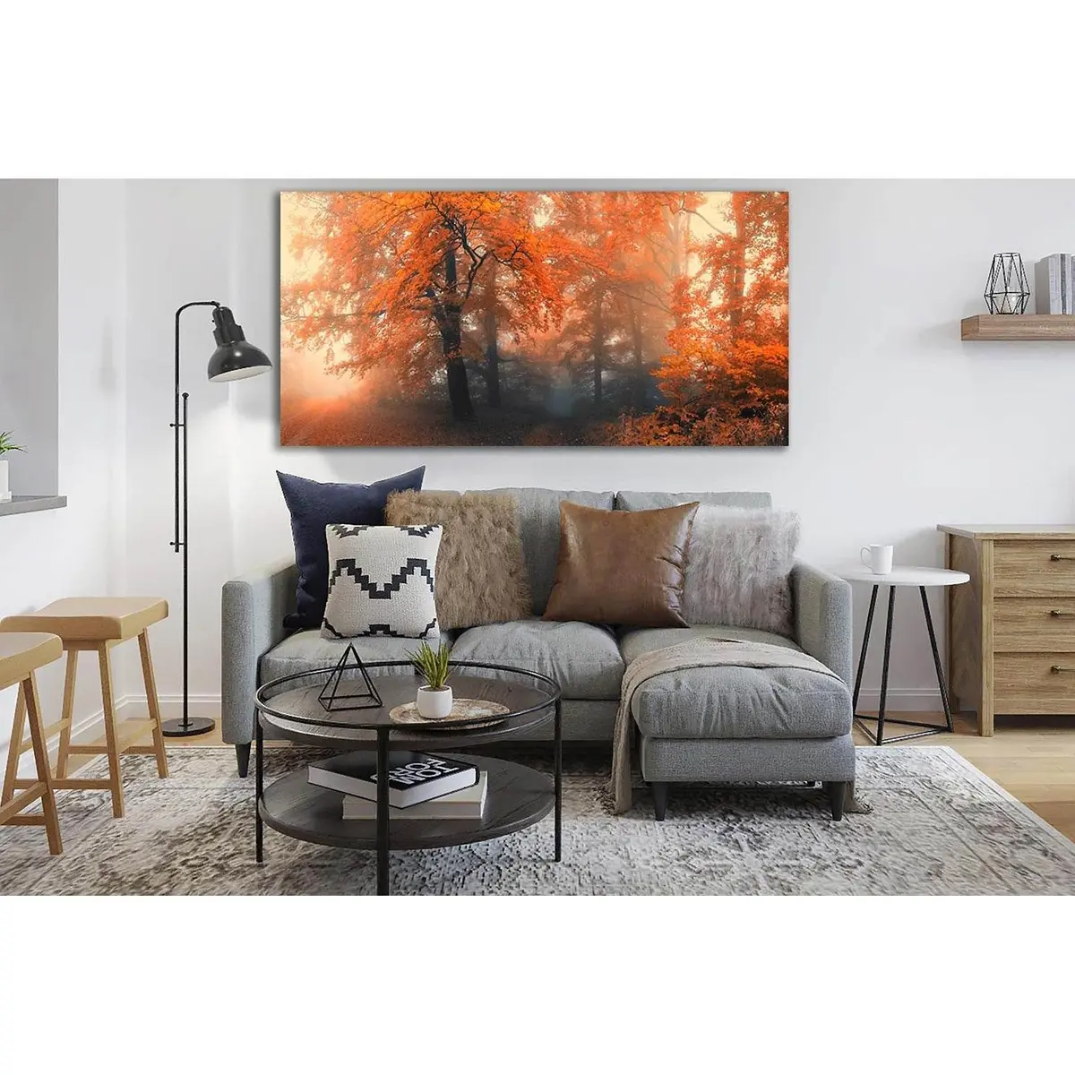 Misty Autumn Forest №Sl797 Ready To Hang Canvas Print 2