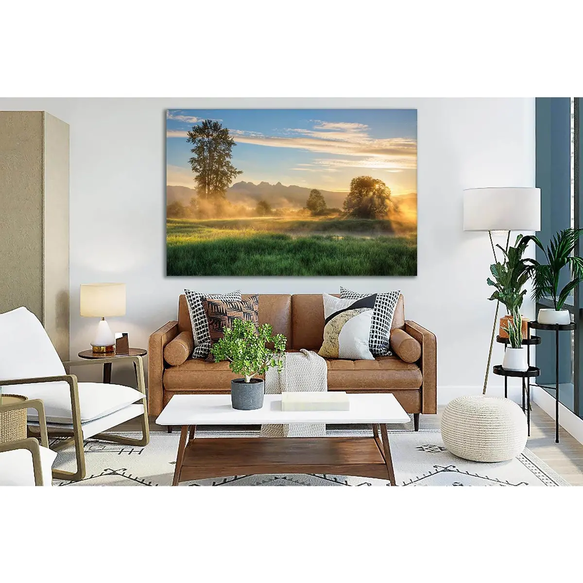 Misty Morning Sunrise №Sl242 Ready To Hang Canvas Print 2