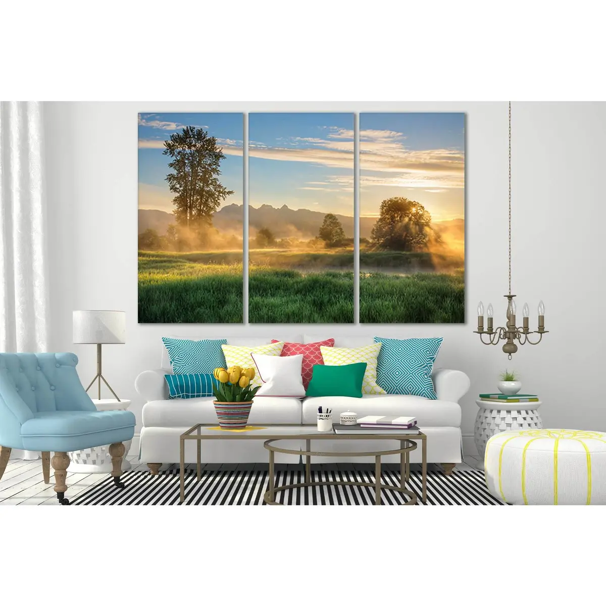 Misty Morning Sunrise №Sl242 Ready To Hang Canvas Print 5