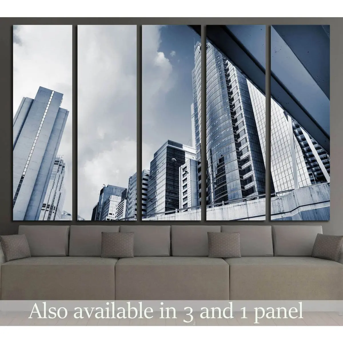 Contemporary Urban Skyline Canvas Art Print – Ready to Hang
