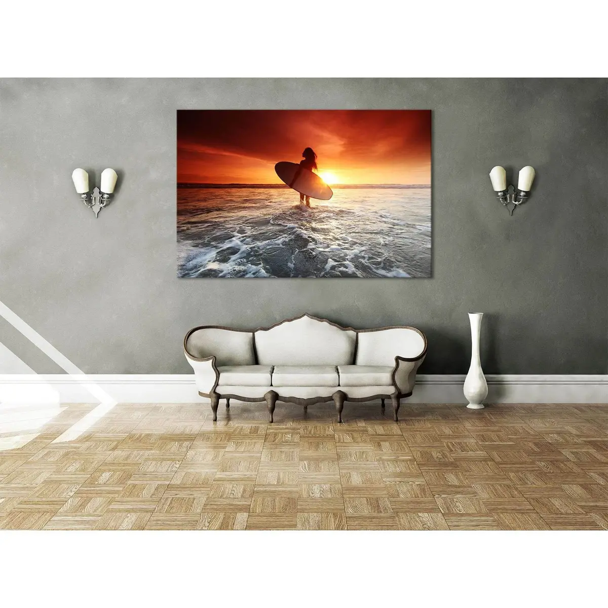 Modern Sunset №654 Ready To Hang Canvas Print 2