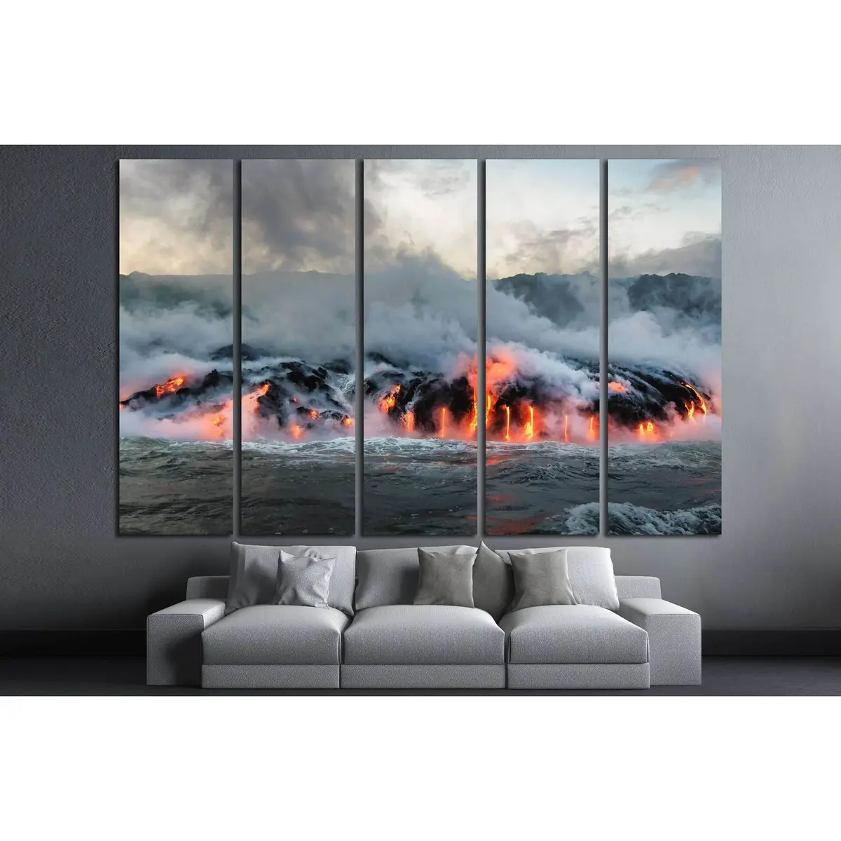 Dramatic Hawaii Big Island Lava Flow Canvas Print – Ready to Hang - Image 3