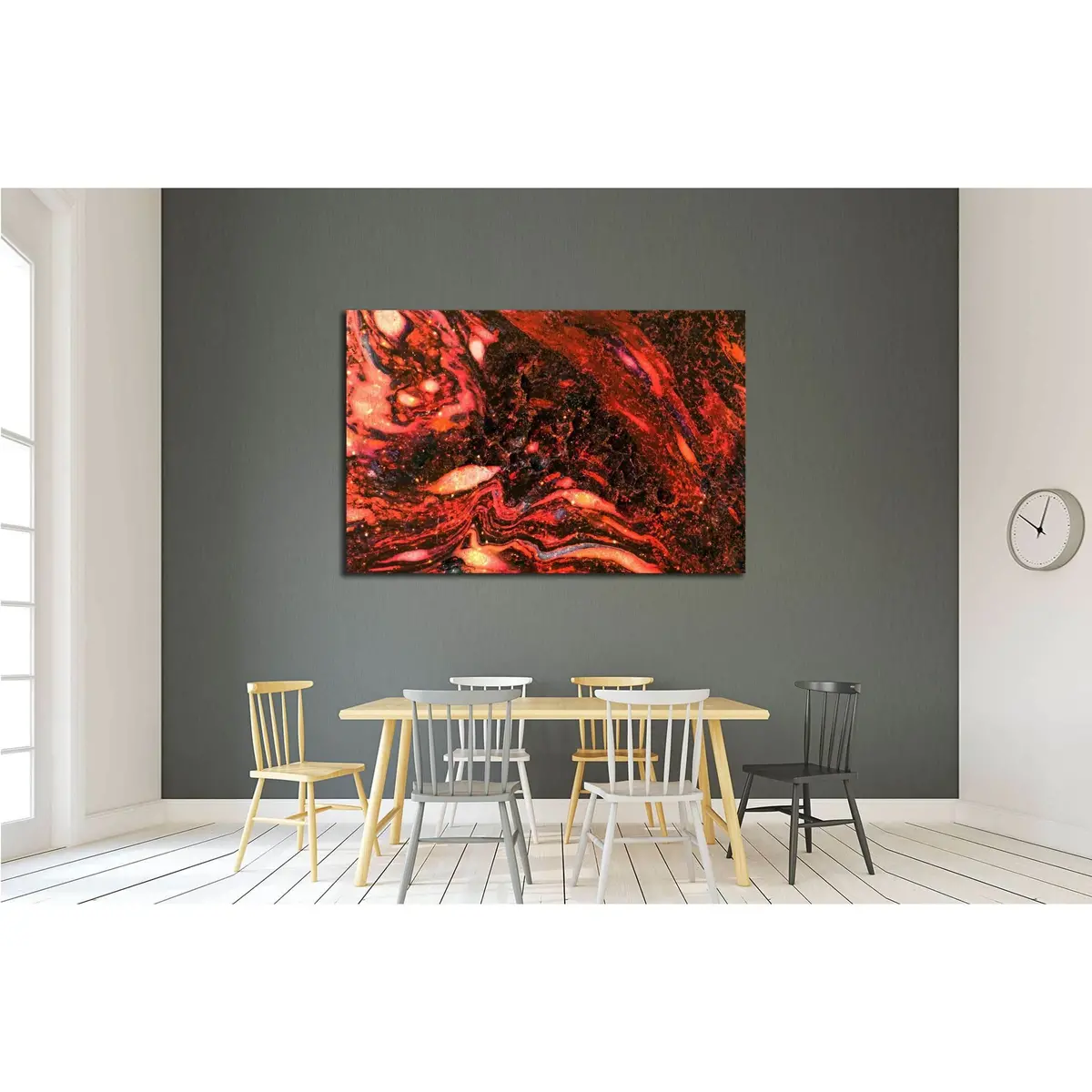 Molten Magma Hot Lava Texture №3023 Ready To Hang Canvas Print 3