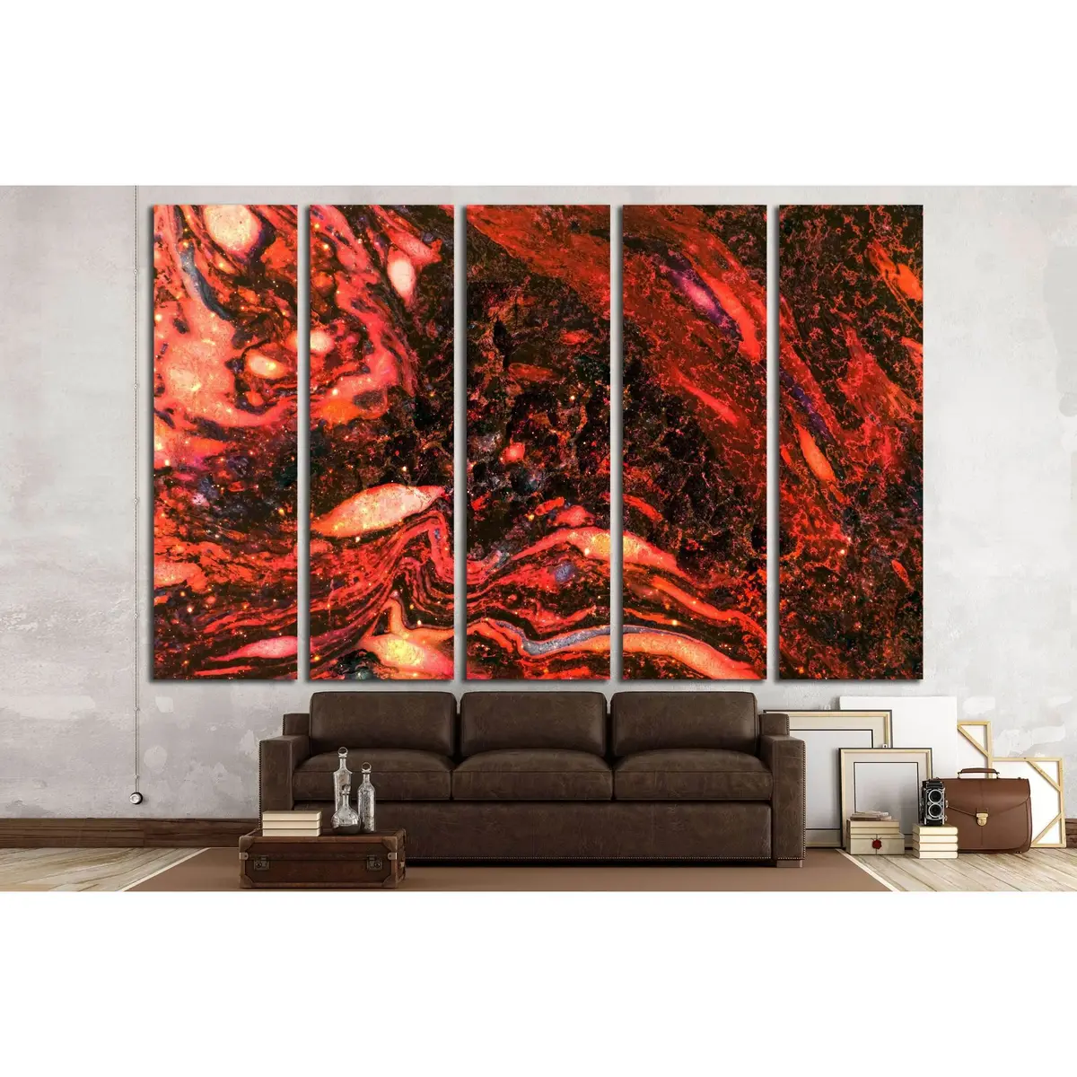 Volcanic Lava Texture Canvas Art Print #3023 - Image 3