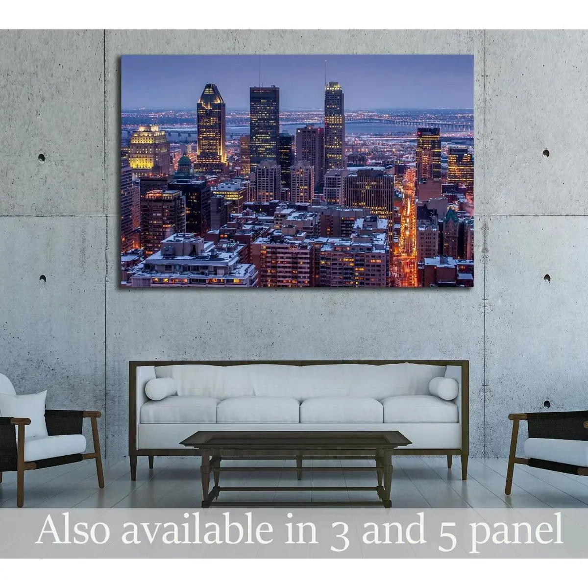 Montreal City №2039 Ready To Hang Canvas Print 1