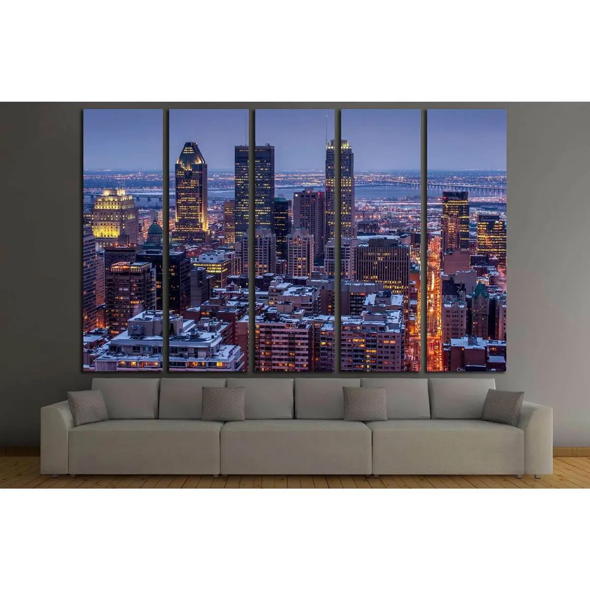 Montreal City #2039 Premium Ready-to-Hang Canvas Art - Image 3