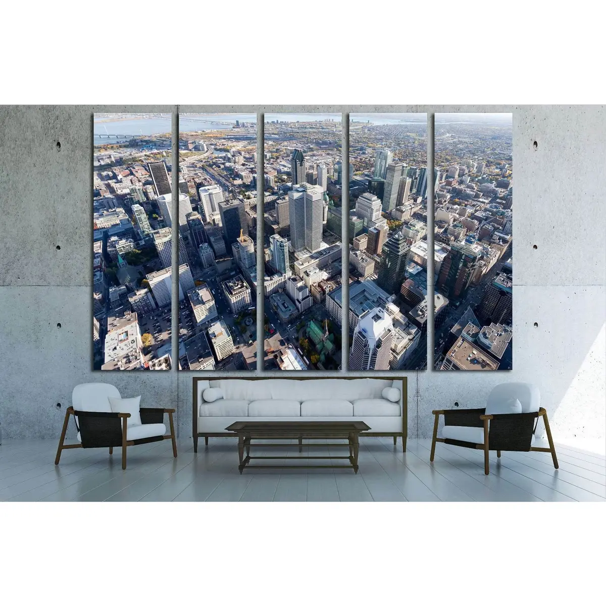 Ready-to-Hang Canvas Print of Montreal’s City Center and Famous Architectural Landmarks - Image 3