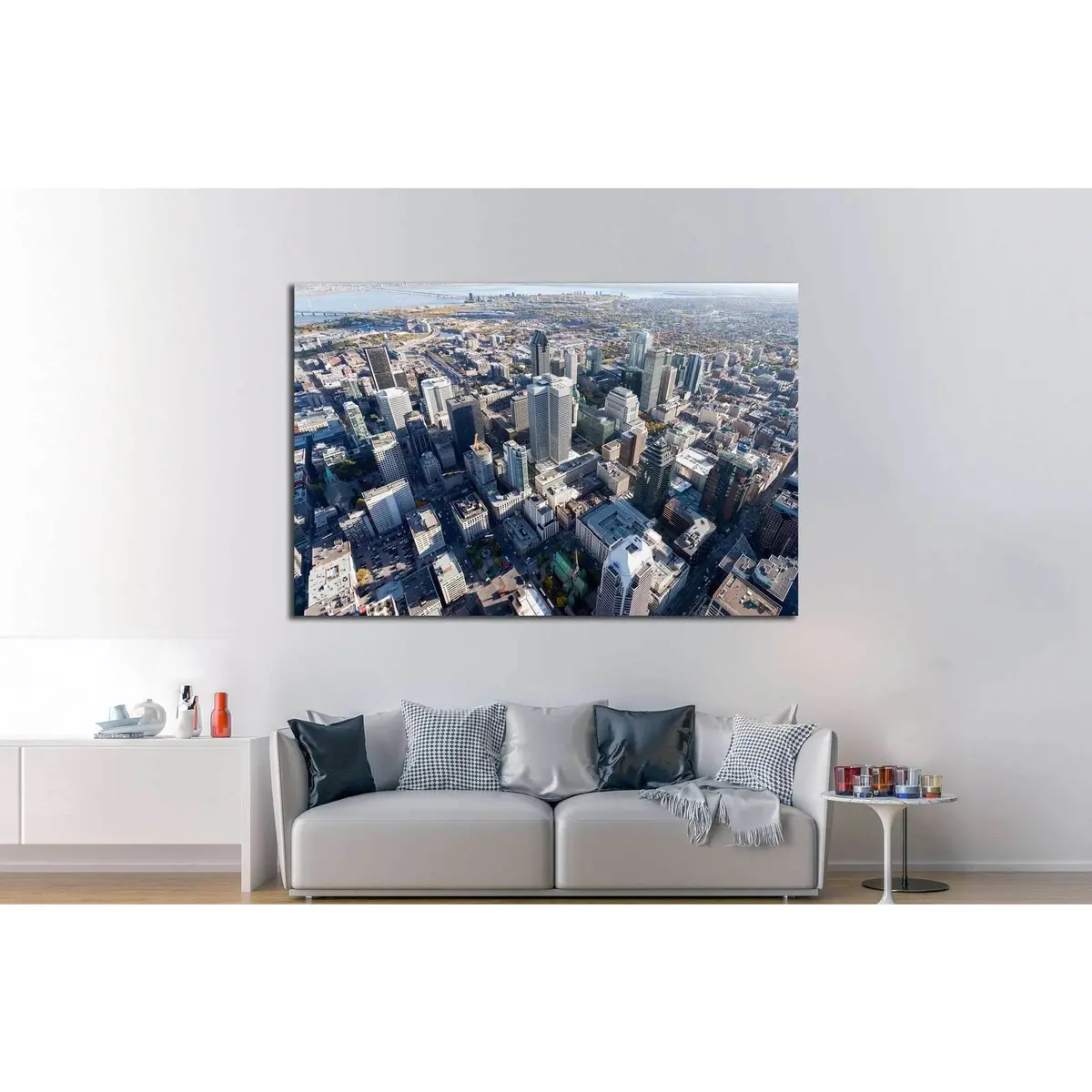 Montreal City Center And Its Landmark Buildings, Canada №2082 Ready To Hang Canvas Print 3
