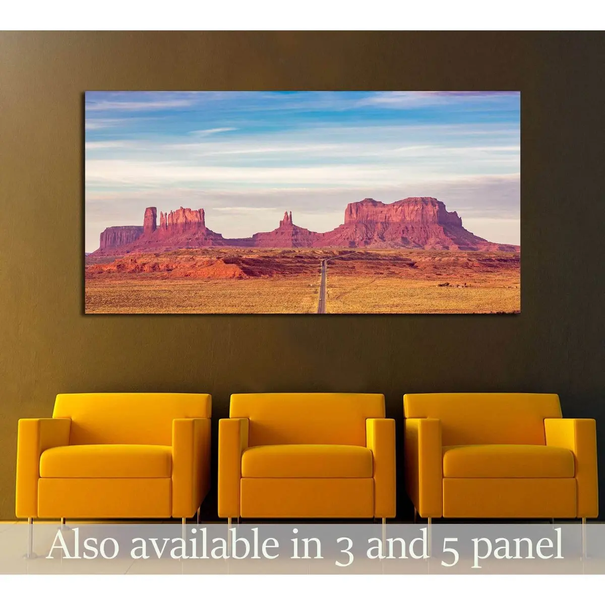 Monument Valley At Sunrise №3082 Ready To Hang Canvas Print 1