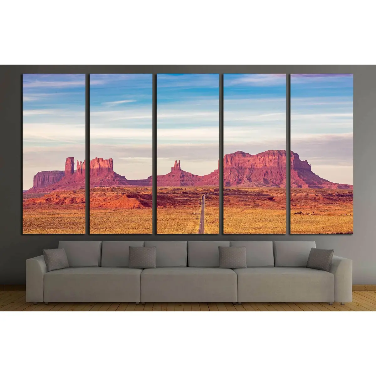 Premium Monument Valley Sunrise Canvas Art Print №3082 – Ready-to-Hang Wall Decor - Image 3