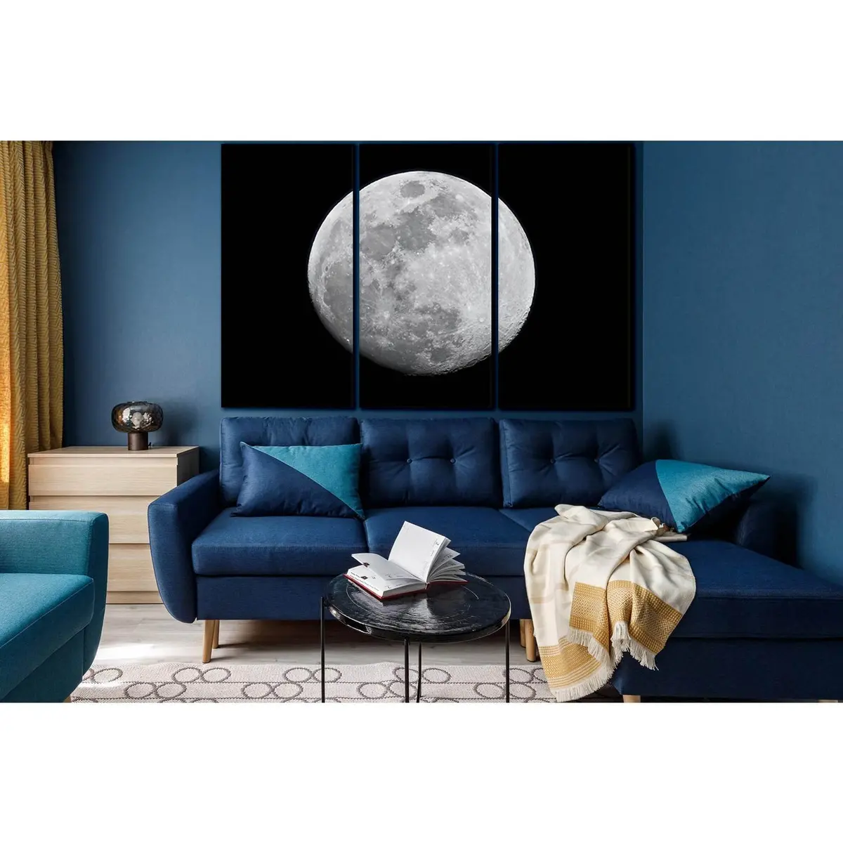 Moon Close Up Black And White №Sl846 Ready To Hang Canvas Print 5