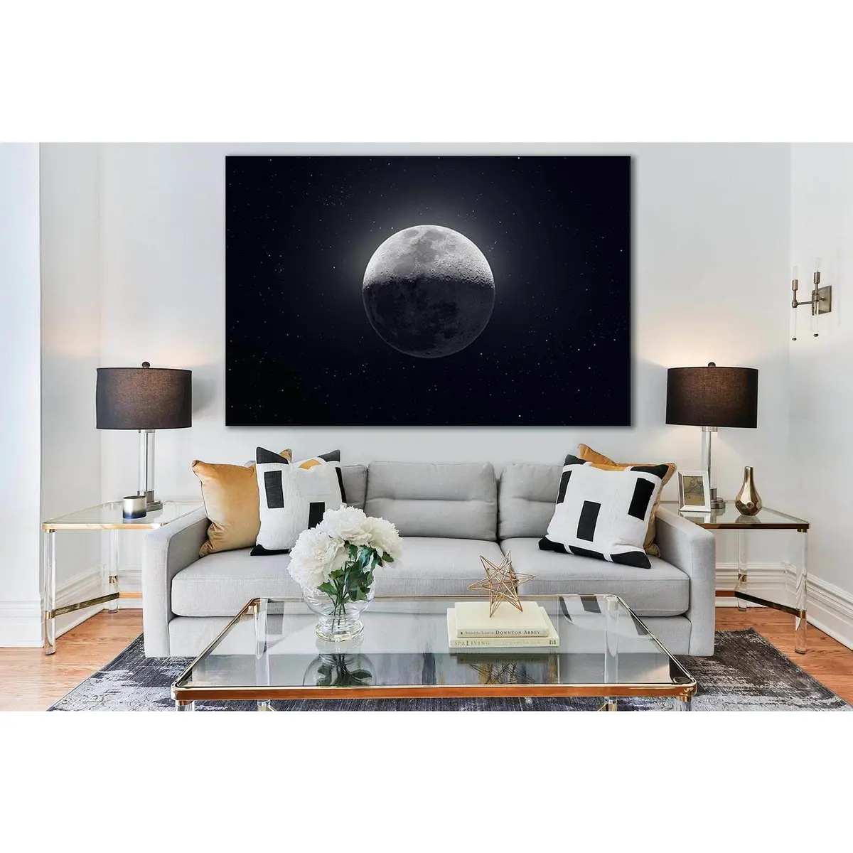 Moon Close Up №Sl433 Ready To Hang Canvas Print 2