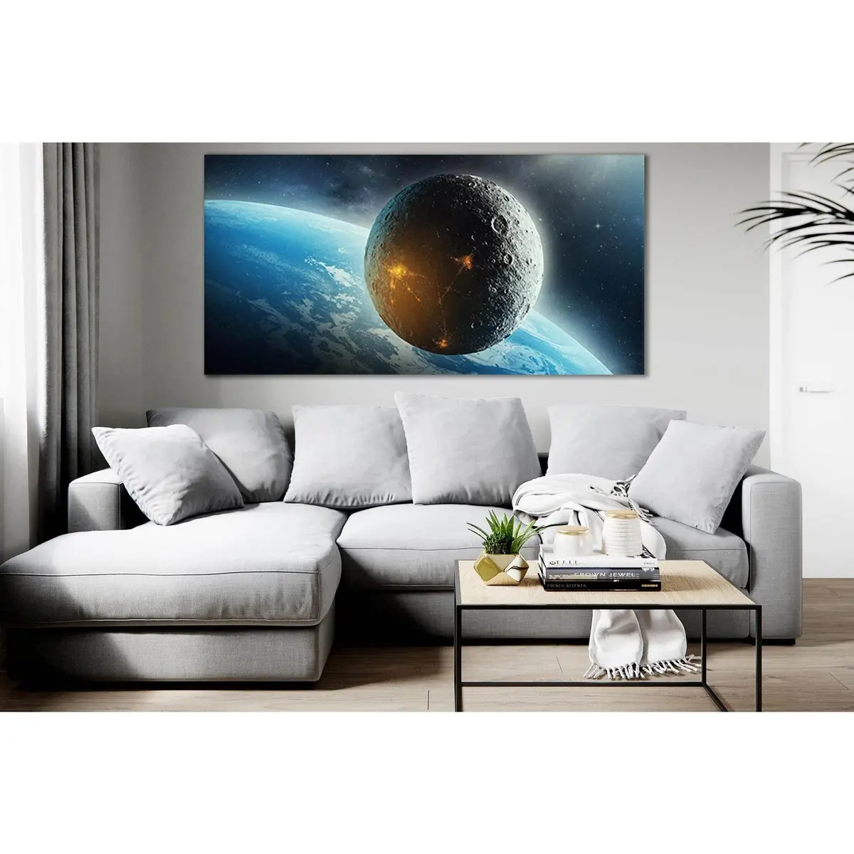Moon Colonization Futuristic Space №Sl407 Ready To Hang Canvas Print 1