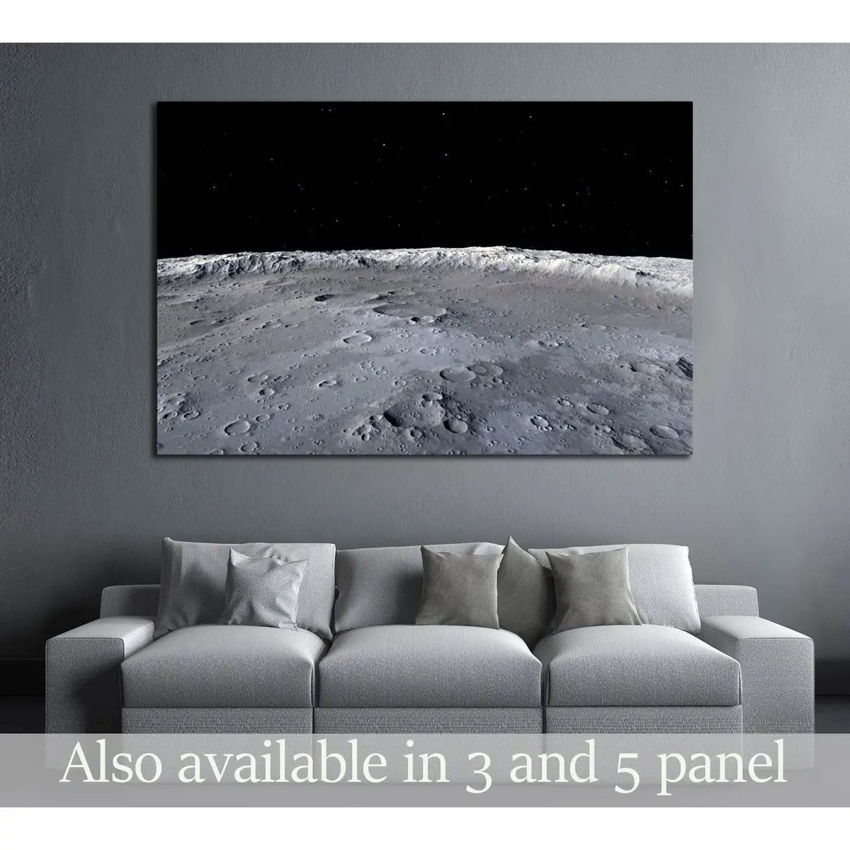Moon Surface №2456 Ready To Hang Canvas Print 1