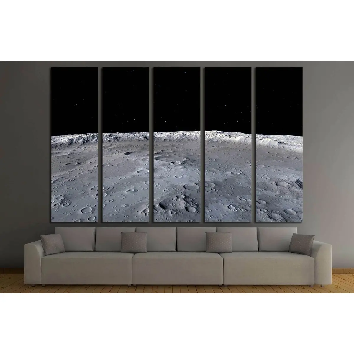 Moon Surface #2456 Premium Ready-to-Hang Canvas Art - Image 3