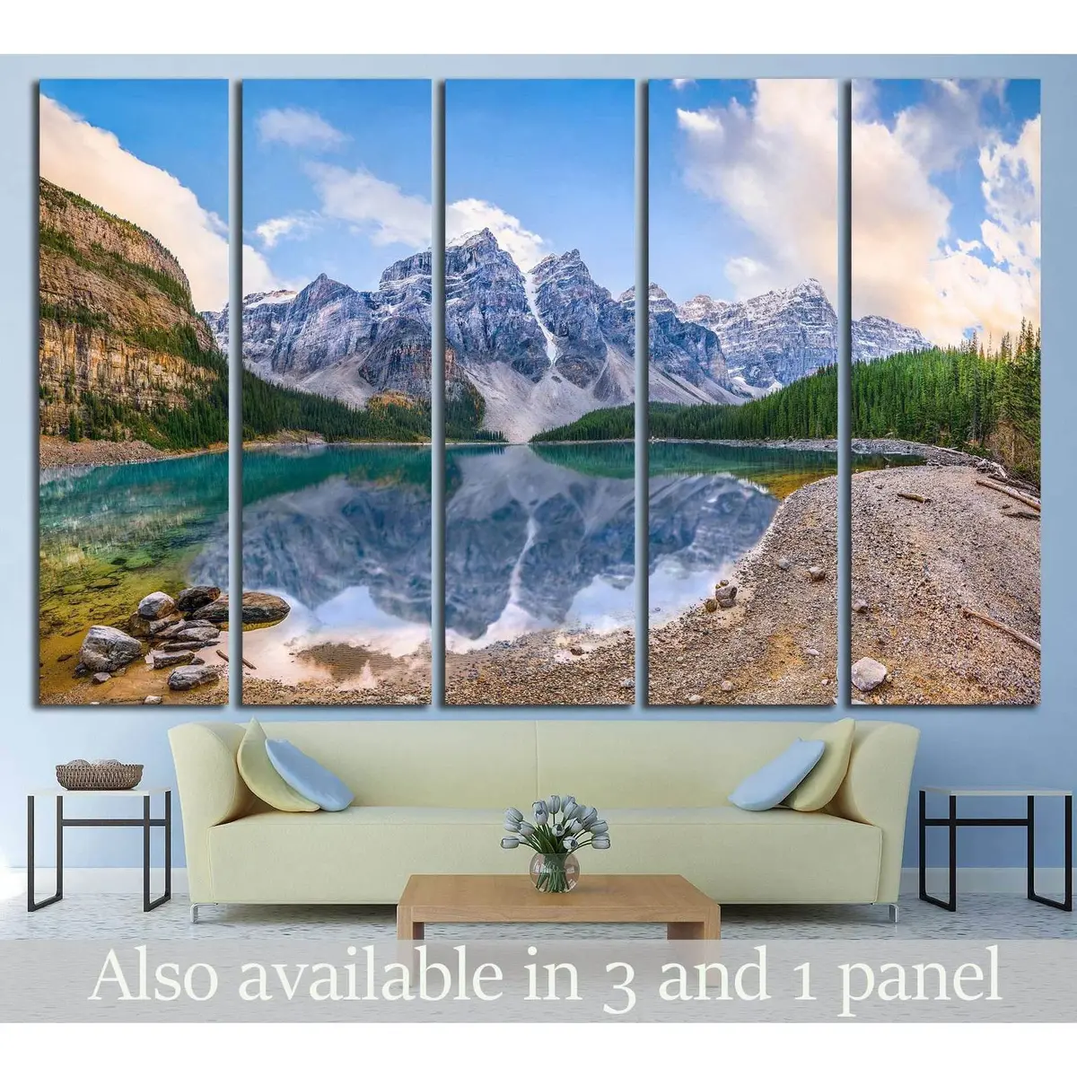 Moraine Lake Alberta Canvas Wall Art Print №1007
