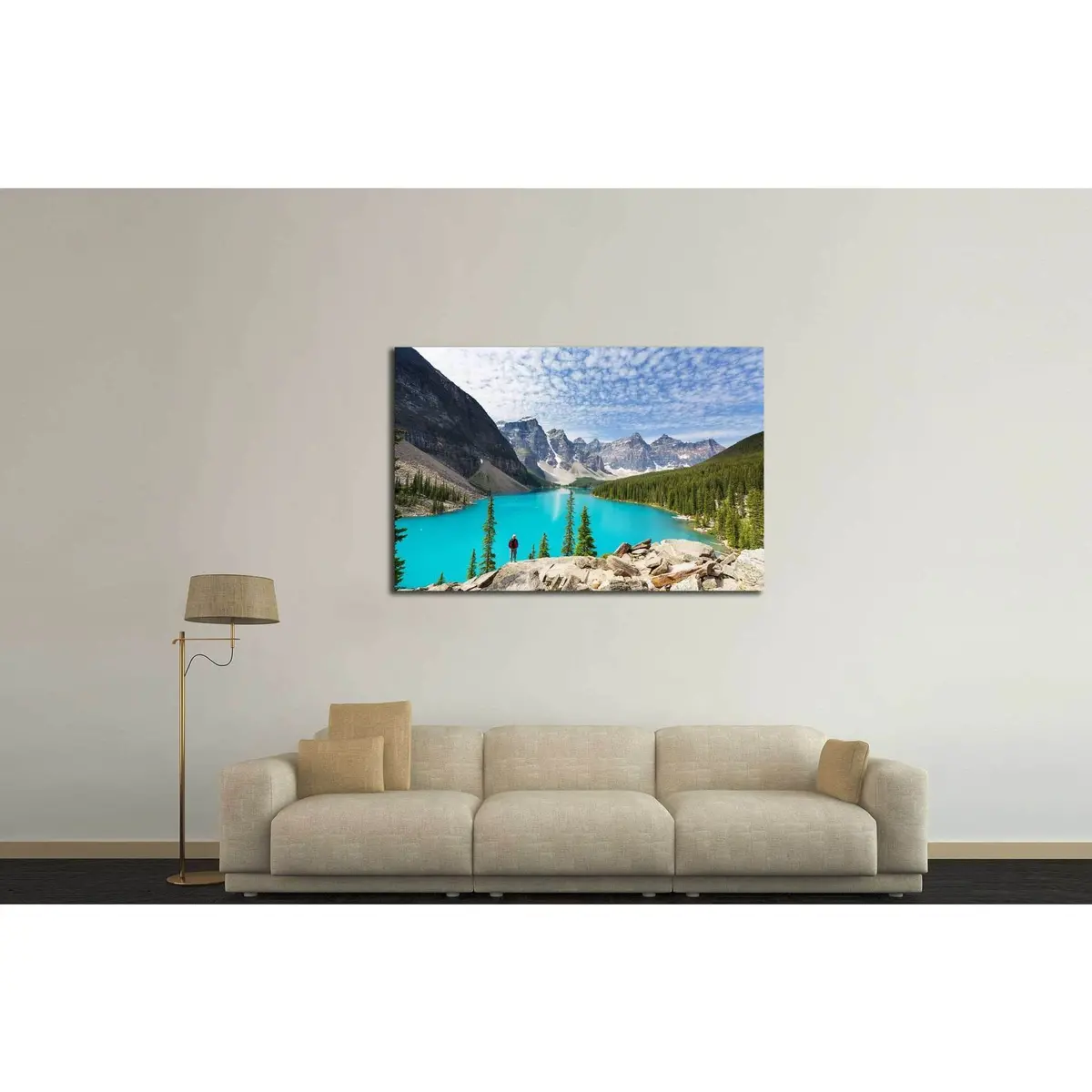 Moraine Lake, Canada №594 Ready To Hang Canvas Print 3