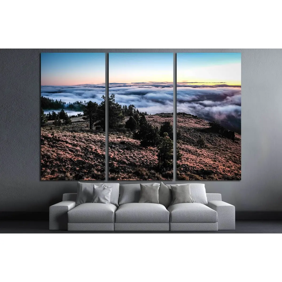 Morning Cloud Bank Over Valley; Paisley, Oregon №3178 Ready To Hang Canvas Print 5