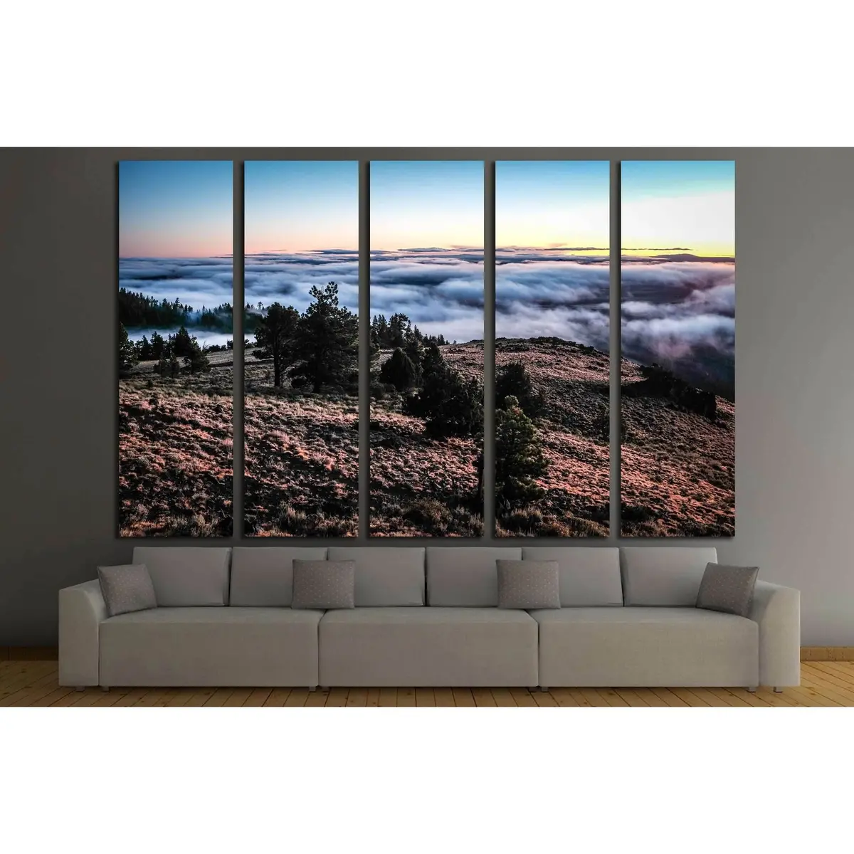 Morning Clouds Over Paisley Valley, Oregon – Ready-to-Hang Canvas Wall Art - Image 3