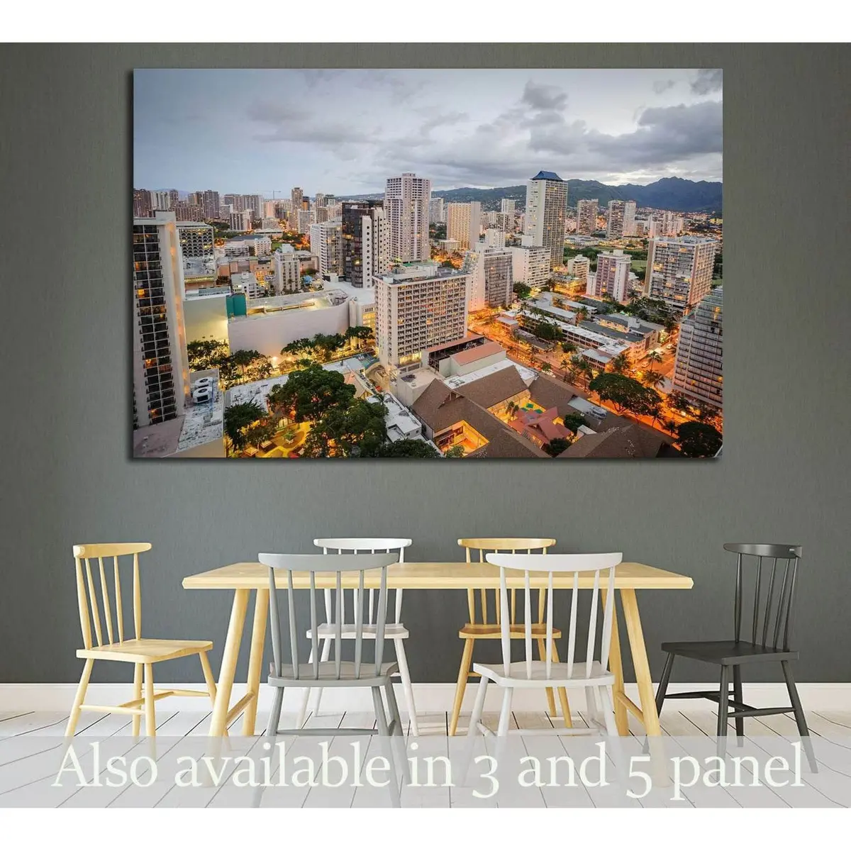 Morning In Honolulu Hawaii №1688 Ready To Hang Canvas Print 1