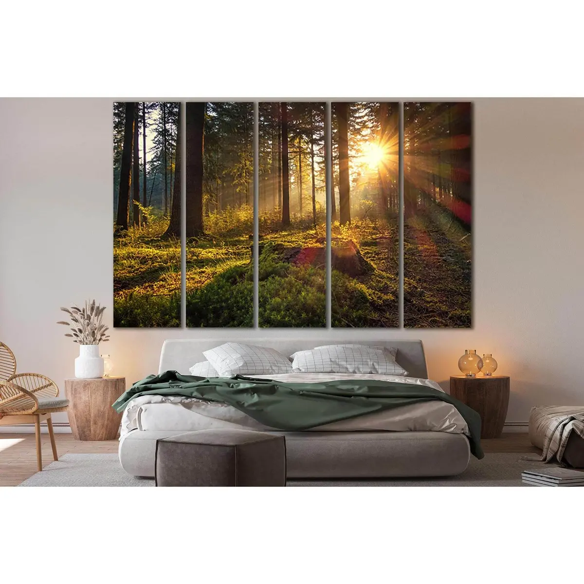 Forest Morning Scene SL1074 – Ready-to-Hang Canvas Wall Art