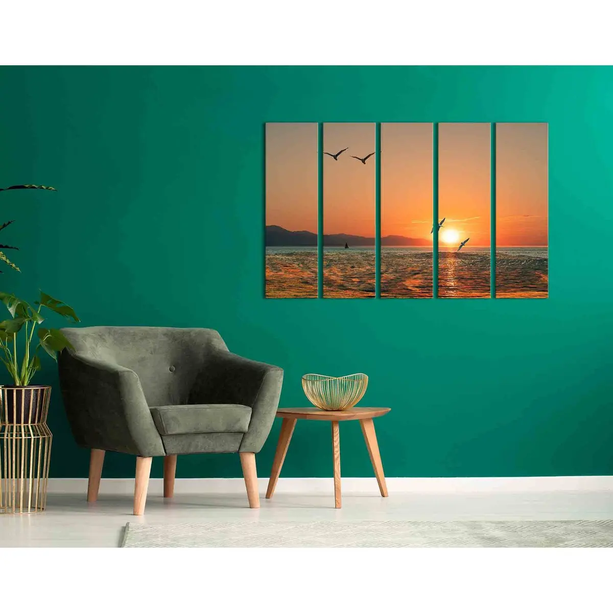 Ocean Sunrise Canvas Art Print №D1237 – Premium Ready-to-Hang Wall Decor - Image 3