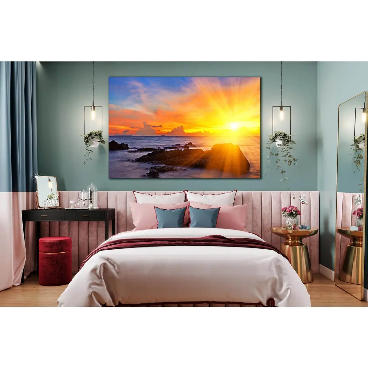 Morning Sunrise At The Sea №Sl246 Ready To Hang Canvas Print 2