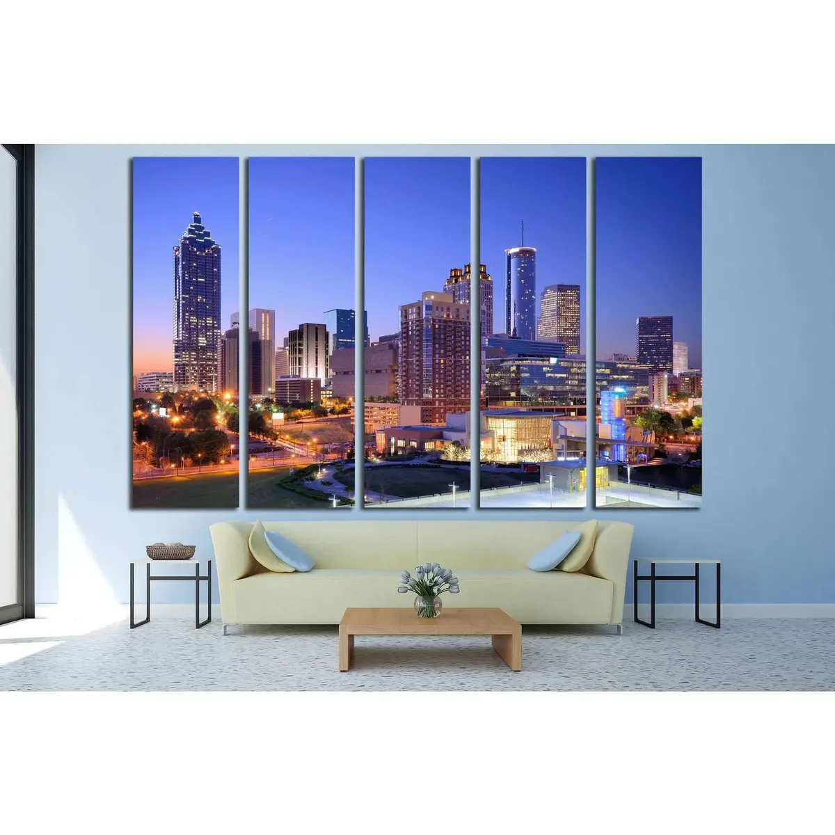 Downtown Atlanta Morning Cityscape Canvas Wall Art – Ready-to-Hang Print - Image 3