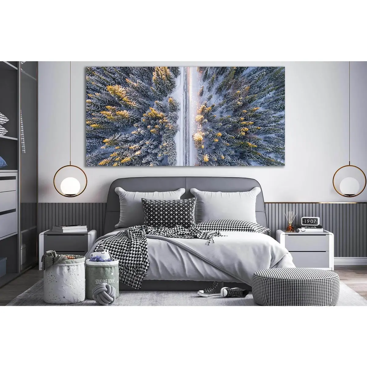 Morning Winter Forest №Sl503 Ready To Hang Canvas Print 1