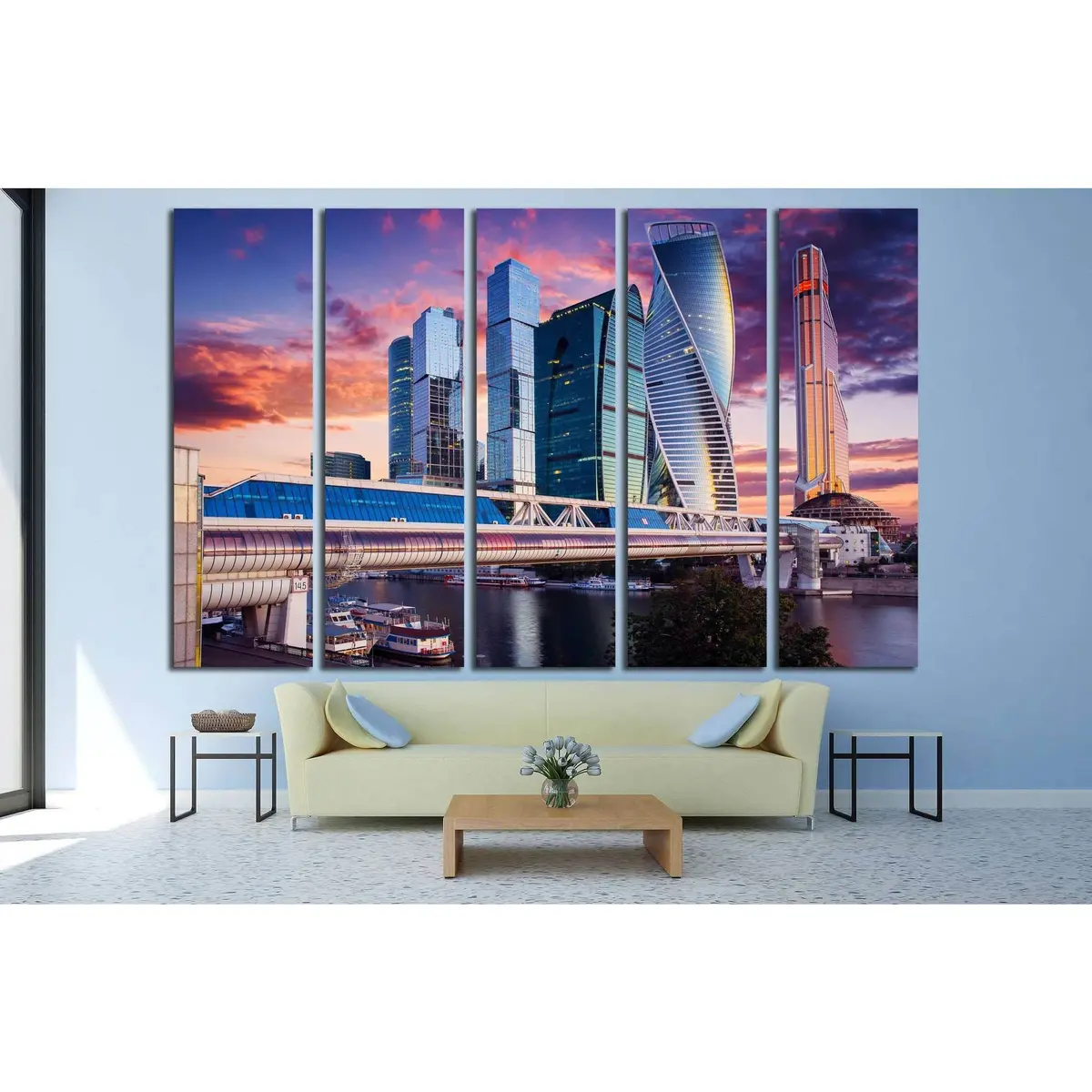 Moscow International Business Center Canvas Wall Art – Ready-to-Hang Print #1438 - Image 2