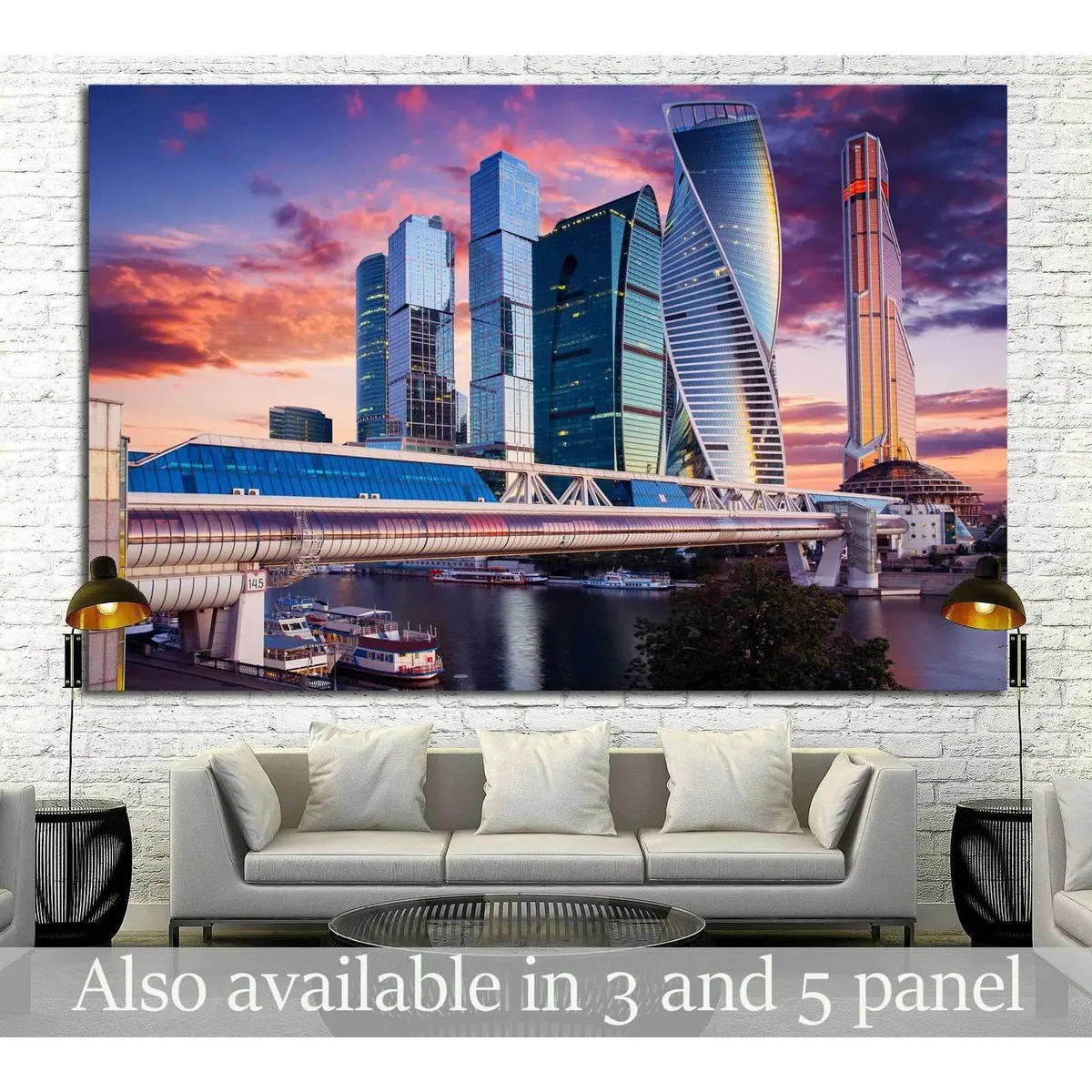 Moscow International Business Center, Russia №1438 Ready To Hang Canvas Print 1
