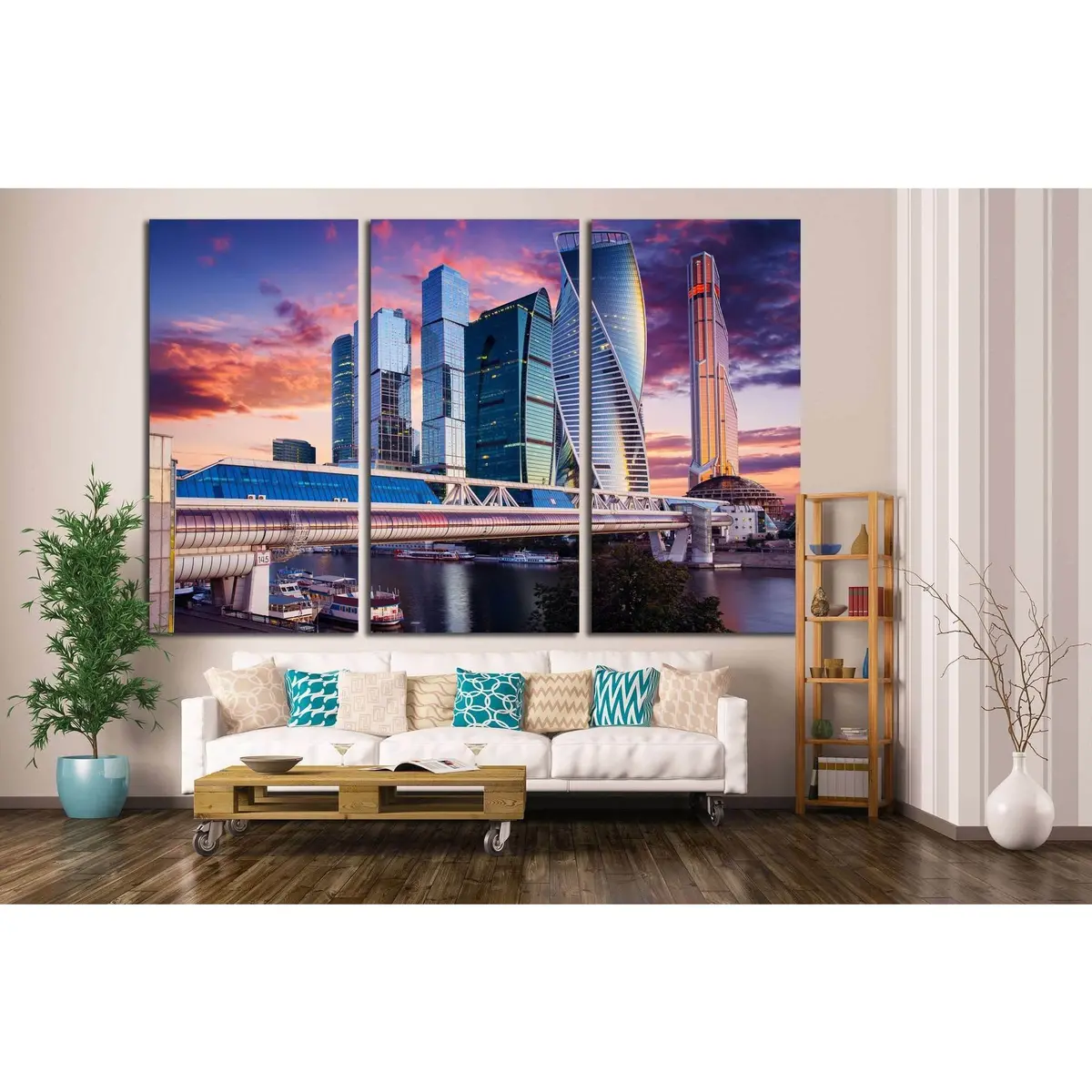 Moscow International Business Center, Russia №1438 Ready To Hang Canvas Print 5