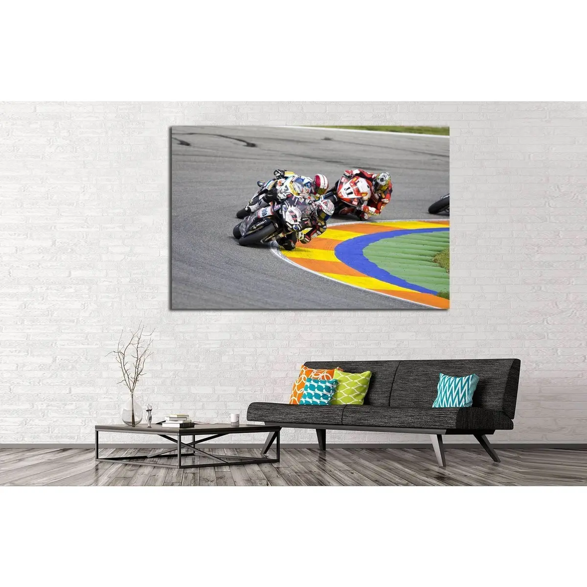 Moto Gp Riders №162 Ready To Hang Canvas Print 2