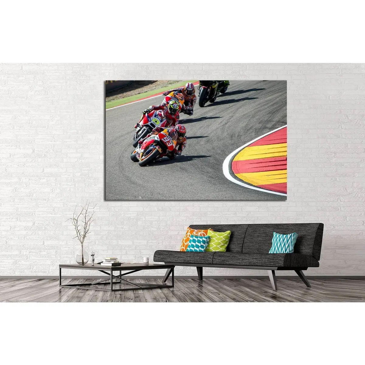 Moto Gp Riders №164 Ready To Hang Canvas Print 2