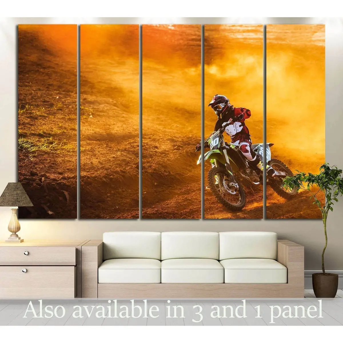 Motocross No. 169 Premium Ready-to-Hang Canvas Wall Art