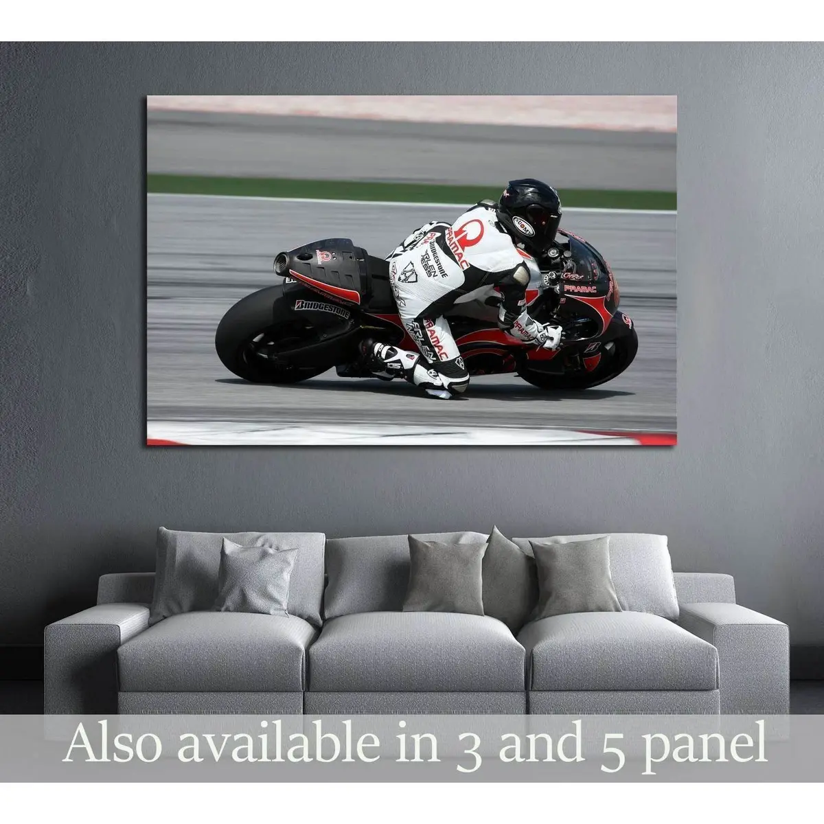 Motogp Rider Loris Capirossi Of The Pramac Racing Team №2473 Ready To Hang Canvas Print 1