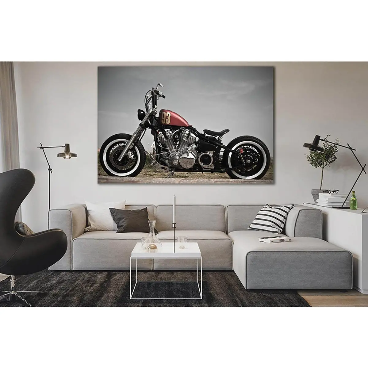 Motorcycle Bobber Style №Sl733 Ready To Hang Canvas Print 1