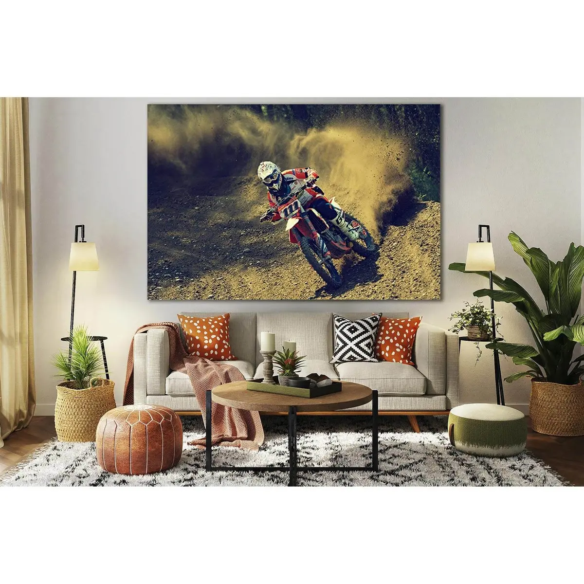 Motorcycle Competition Motocross №Sl781 Ready To Hang Canvas Print 1
