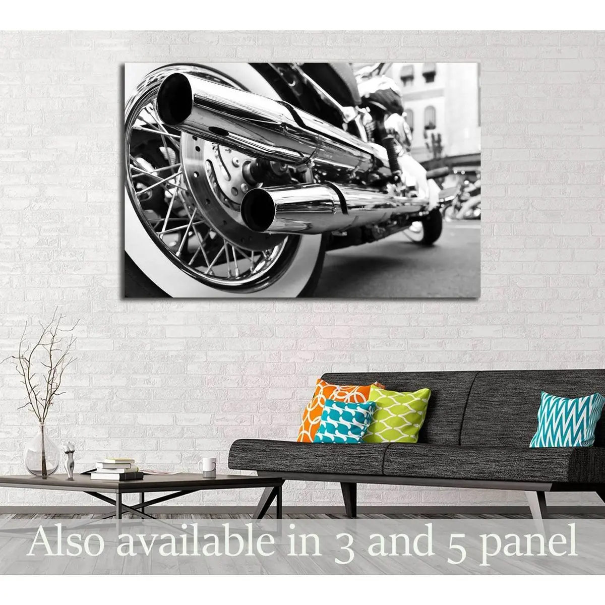 Motorcycle Exhaust №3283 Ready To Hang Canvas Print 1