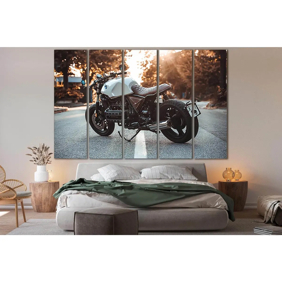 Motorcycle Side View SL742 — Ready-to-Hang Canvas Wall Art