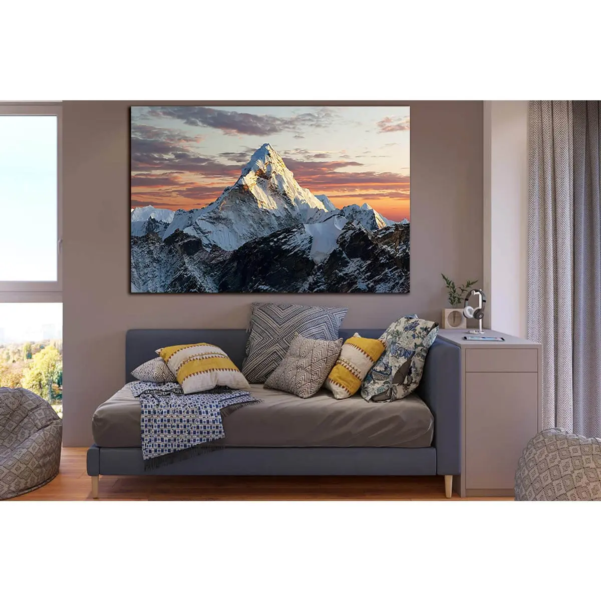 Mount At Sunset №Sl1595 Ready To Hang Canvas Print 2