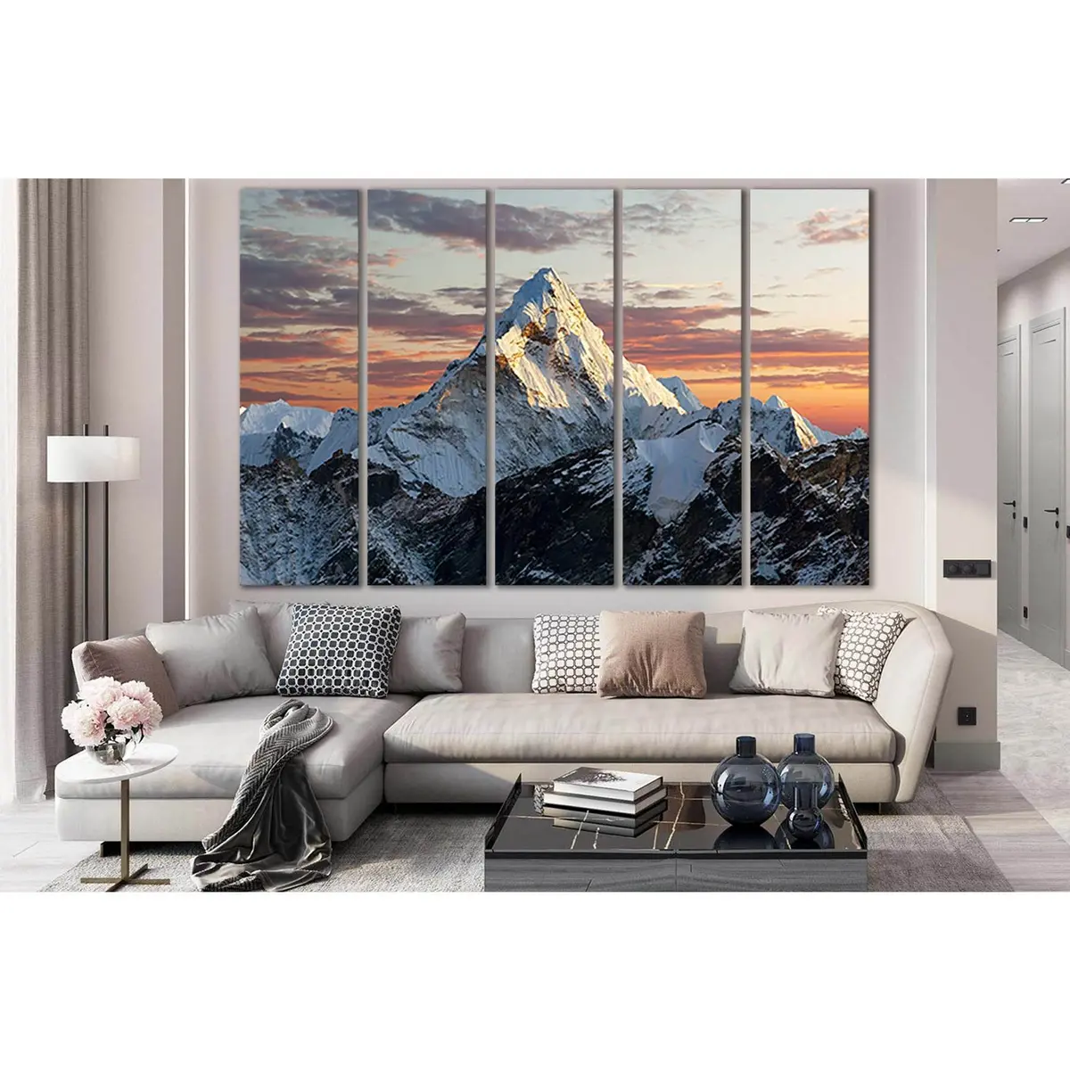 Mount at Sunset #SL1595 Premium Ready-to-Hang Canvas Art