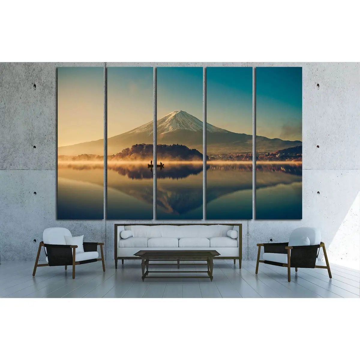 Stunning Mount Fuji landscape reflected in Lake Kawaguchiko, Japan — premium ready-to-hang canvas print - Image 3