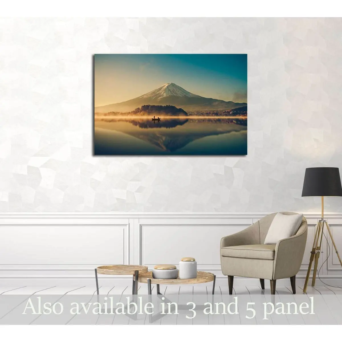 Mount Fuji San At Lake Kawaguchiko In Japan №3089 Ready To Hang Canvas Print 1