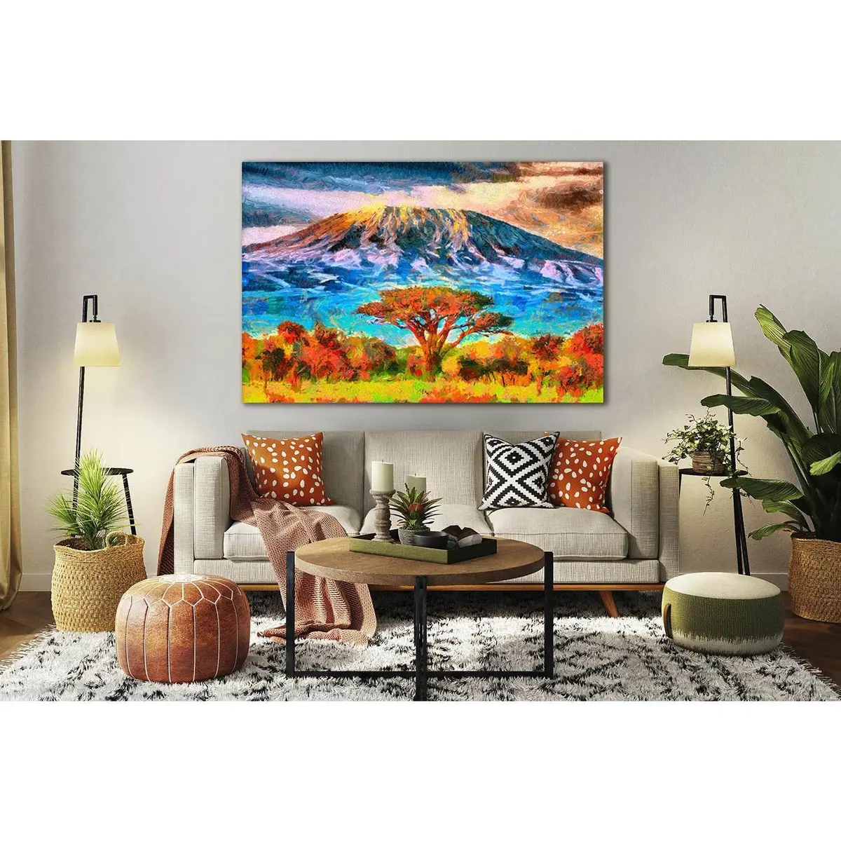 Mount Kilimanjaro Oil Painting №Sl588 Ready To Hang Canvas Print 1