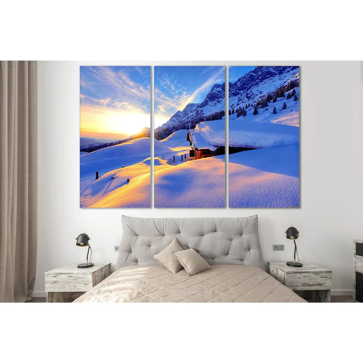 Mountain Cabin Sunrise №Sl260 Ready To Hang Canvas Print 5