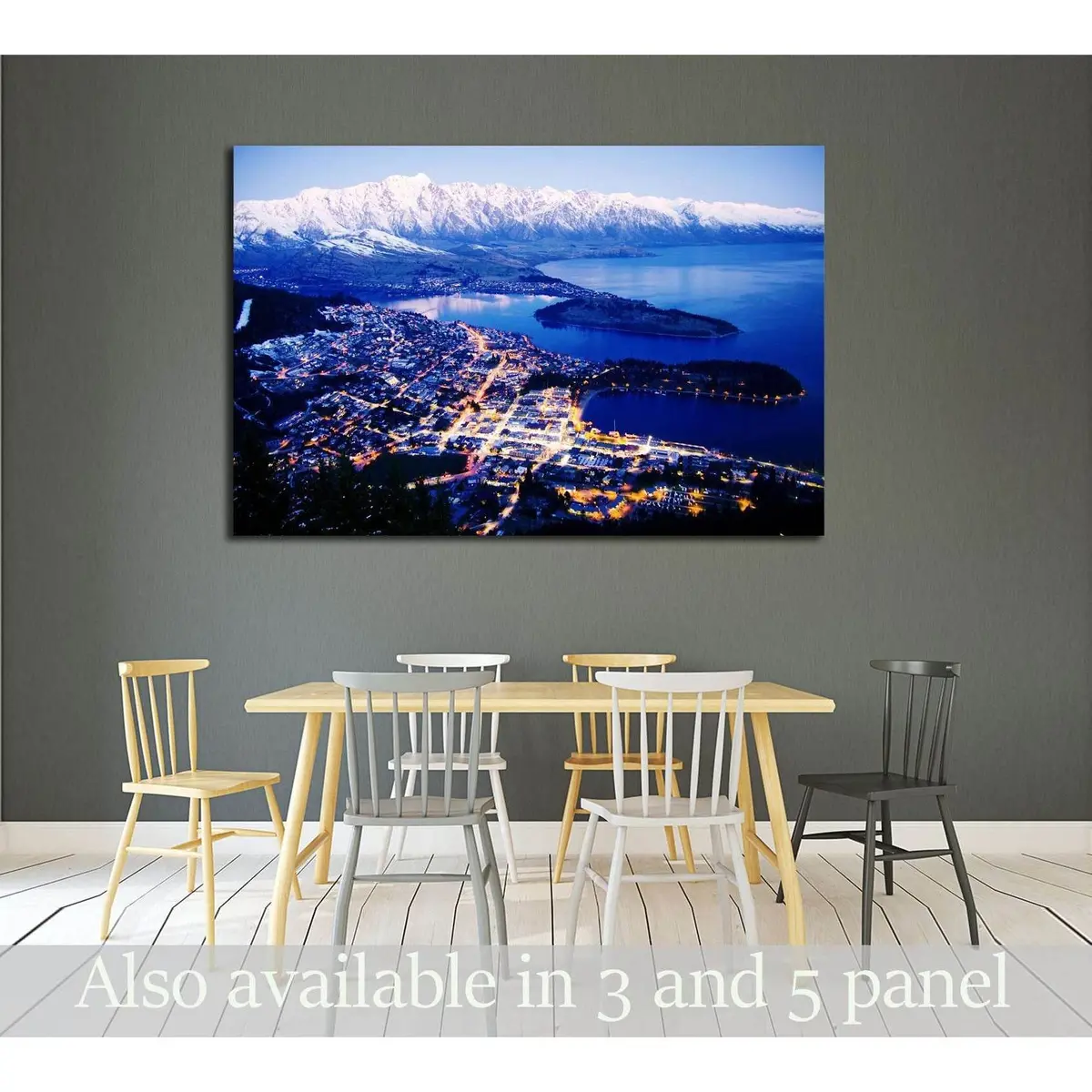 Mountain Cityscape Lake Beautiful Travel Destinations Concept №2985 Ready To Hang Canvas Print 1