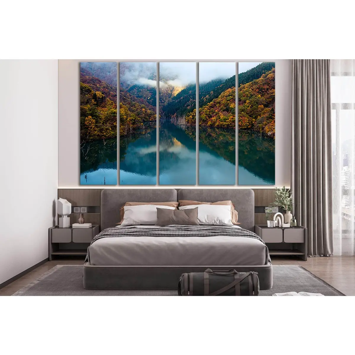 Premium Autumn Mountain Lake Canvas Art – SL1594, Ready to Hang - Image 3